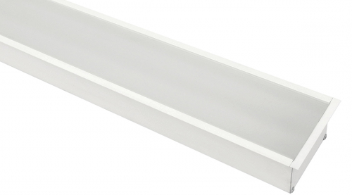 Профильный встраиваемый светодиодный светильник световая линия Serpens D LED OP в корпусе из штампованного алюминиевого с опаловым рассеивателем