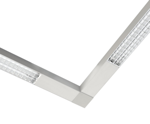Линейные подвесные светильники из алюминия Decor T5 PAR, соединенные углом