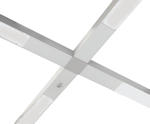 Подвесные профильные светильники в алюминиевом корпусе Decor T5 PRZ, соединенные крестом