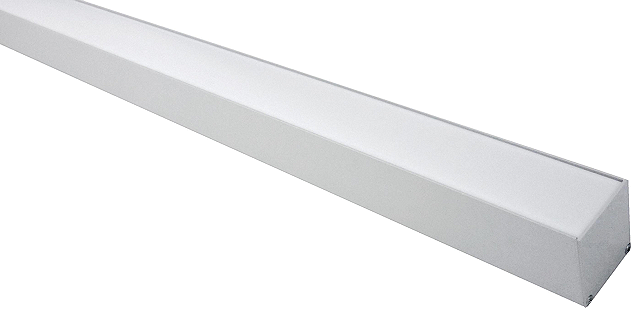 Подвесные линейные светодиодные светильники в алюминиевом корпусе Decor LED OP с опаловым рассеивателем