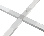 Линейные потолочные светильники из алюминиевого профиля Decor D T5 PRZ, соединенные крестом