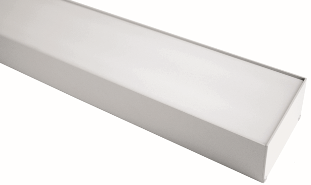 Накладной потолочный линейный светодиодный светильник из алюминия Decor D LED OP с опаловым рассеивателем