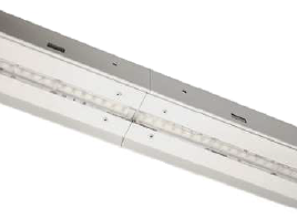 Модульные линейные светодиодные светильники для торговых залов Shop M LED после соединения в непрерывную световую линию